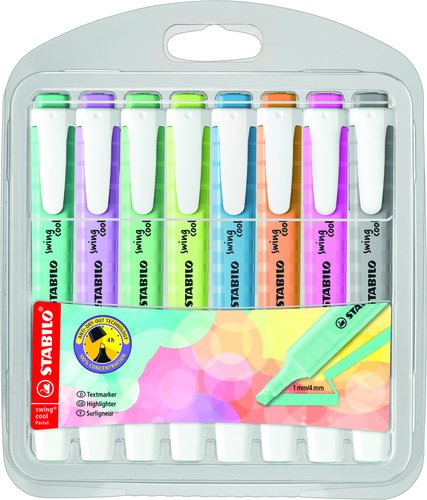 Stabilo Swing Cool Pastel Colores Surtidos Estuche de 8 Unidades Stabilo Swing Cool Pastel Colores Surtidos Estuche de 8 Unidades