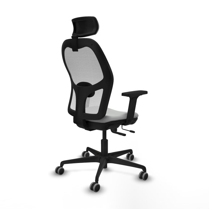 PIQUERAS Y CRESPO Silla de oficina Jorquera con mecanismo Sincro/Traslack Gris claro y Blanco