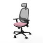 PIQUERAS Y CRESPO Silla de oficina Cilanco con mecanismo Sincro, Rosa y Gris