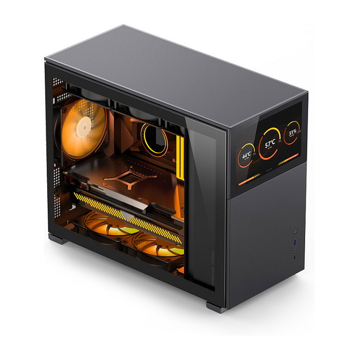 Jonsbo D31 Screen Micro-ATX Gehäuse, Tempered Glass - negro