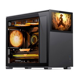 Jonsbo D31 Screen Micro-ATX Gehäuse, Tempered Glass - negro