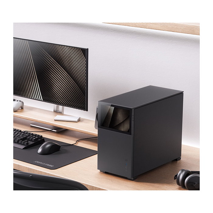 Jonsbo D31 Screen Micro-ATX Gehäuse, Tempered Glass - negro