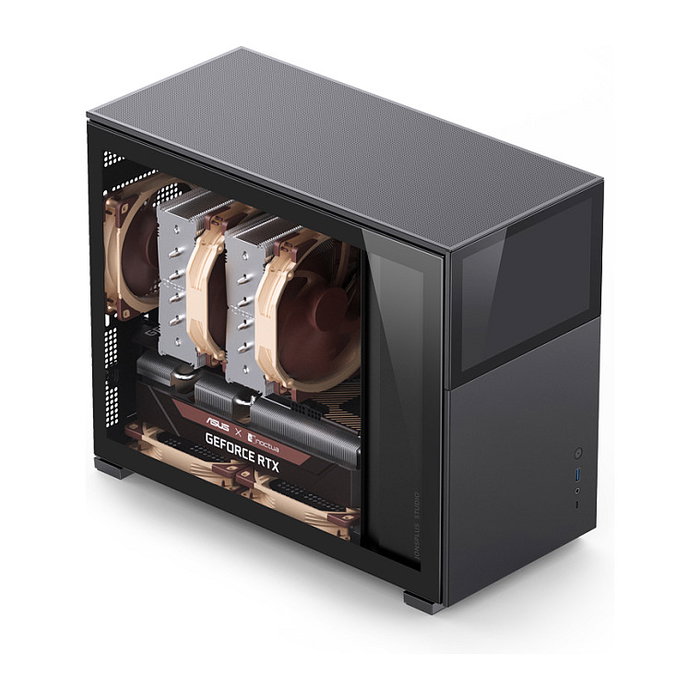 Jonsbo D31 Screen Micro-ATX Gehäuse, Tempered Glass - negro