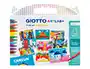 Giotto Art Lab Set de Pintura por Números Pixel Art para Postales con 24 Rotuladores Turbo Color y Cuaderno Canson, Set Regalo