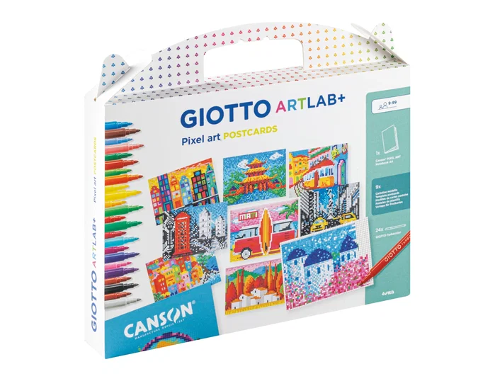 Giotto Set de Pintura Pixel Art Postcards