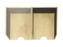 DKD Home Decor Organizador de Madera para Hojas Surtido de 2 Colores