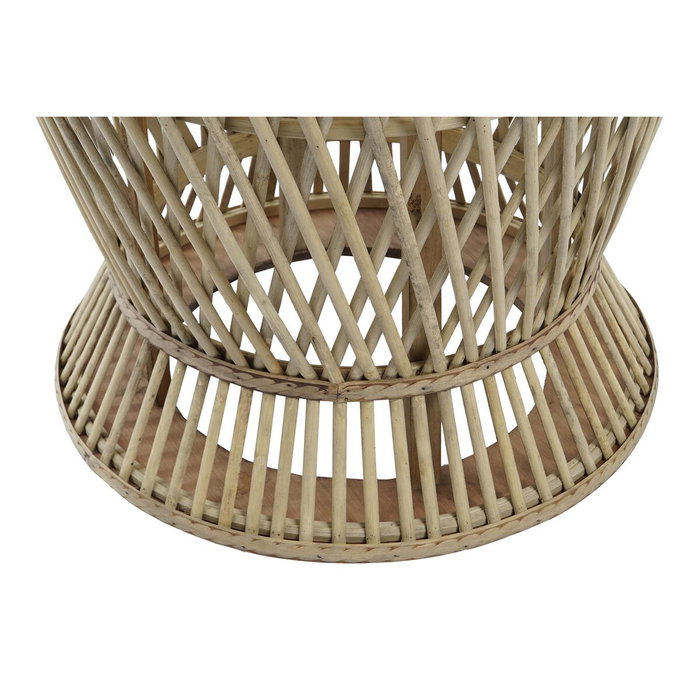 DKD Home Decor Mesita Auxiliar de Bambú 60x60x52 Natural