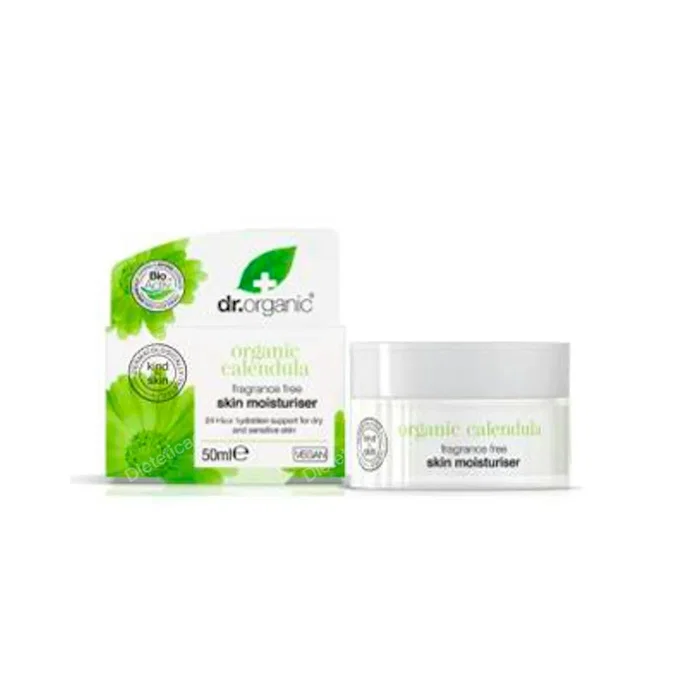 Dr. Organic Crema Hidratante Calmante Piel Sensible Sin Fragancia Calendula 50 ml