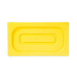 Vollrath Cubeta GN con tapa hermética, 1/2, color amarillo, material polipropileno