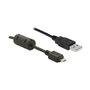 DeLOCK Cable USB 2.0 de tipo A a Micro-B, 1 m, Negro