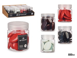 GIFTDECOR Bote de 280g Piedras de Río Surtidas en 4 Colores