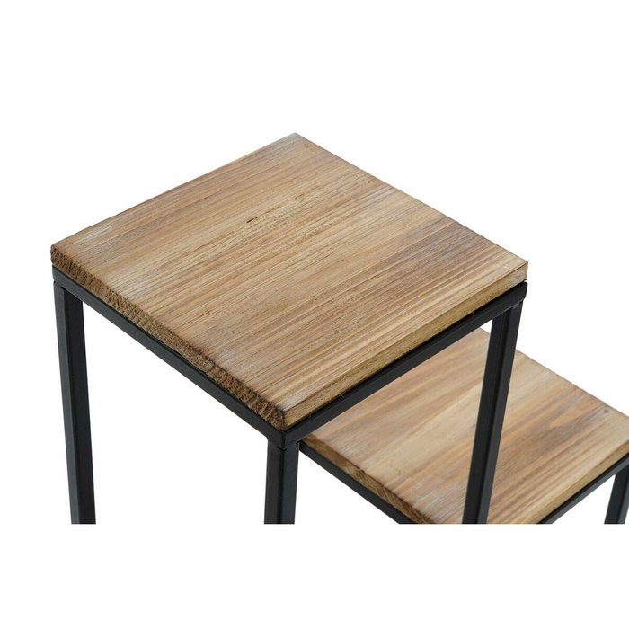 DKD Home Decor Repisa Blanco Natural Metal Abeto 40 x 100 x 40 cm Set de 2