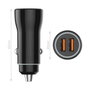 Tech One Tech Cargador de Coche TEC2802 Doble USB 2,4A Negro