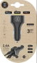 Tech One Tech Cargador de Coche TEC2802 Doble USB 2.4A Negro