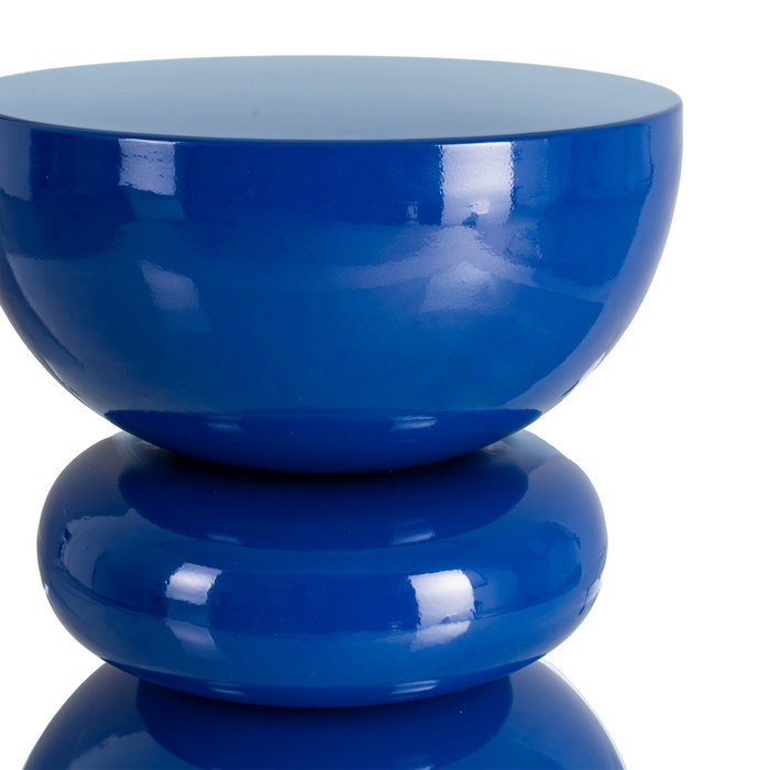 Mesa Auxiliar Azul Metal Decoración 38 X 38 X 47 cm