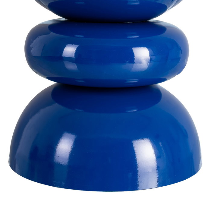 Mesa Auxiliar Azul Metal Decoración 38 X 38 X 47 cm