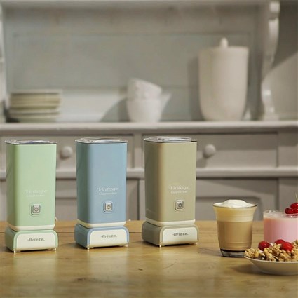 Ariete 2878/03 Espumador de Leche Vintage Beige para Bebidas Frías o Calientes