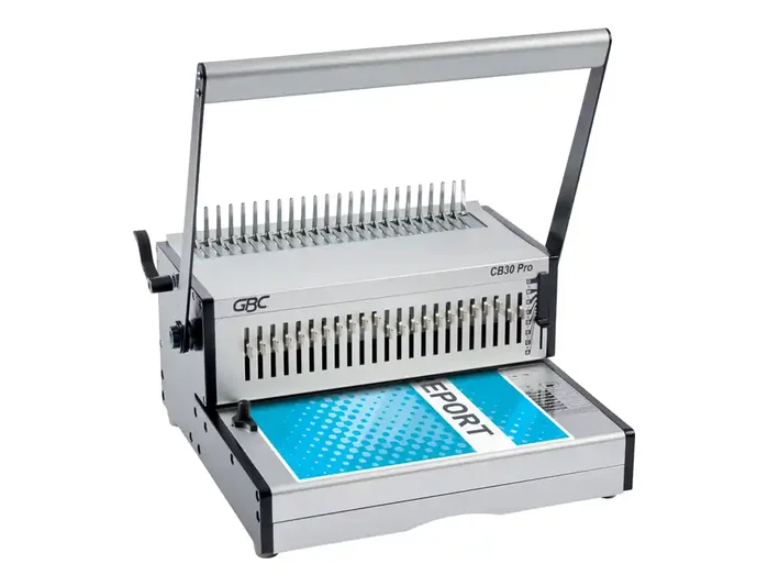 HP Encuadernadora canutillo CombBind CB30 Pro A4 perfora 30 hojas y encuaderna 500 hojas plateada