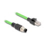 DeLOCK Cable Ethernet M12 codificado A 8 pin a RJ45 1 m