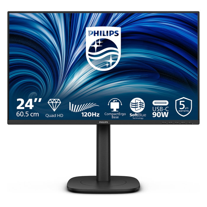 Philips 24B2U3601/00 Monitor QHD IPS 23,8 pulgadas 120Hz Black