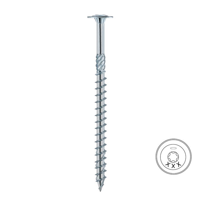 BYS Tornillo Pérgola Con Arandela Torx Acabado Zincado Largo 160Mm BYS Tornillo Pérgola Con Arandela Torx Acabado Zincado Largo 160Mm