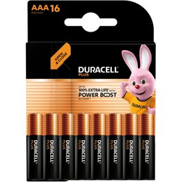 Duracell Pilas AAA Plus Power Boost 1.5V LR03 Pack de 16
