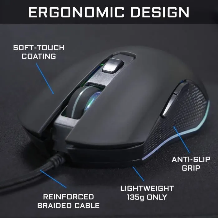 The G-Lab KULT HELIUM Mouse Gaming 2400 DPI Retroiluminado The G-Lab KULT HELIUM Mouse Gaming 2400 DPI Retroiluminado