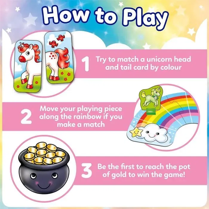 Orchard AUC1695894167277 Unicornios multicolores - Juego de parejas