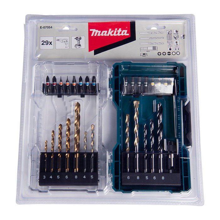 Makita Juego de brocas y puntas E-07054, 29 piezas Makita Juego de brocas y puntas E-07054, 29 piezas