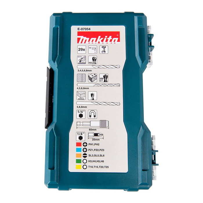 Makita Juego de brocas y puntas E-07054, 29 piezas Makita Juego de brocas y puntas E-07054, 29 piezas