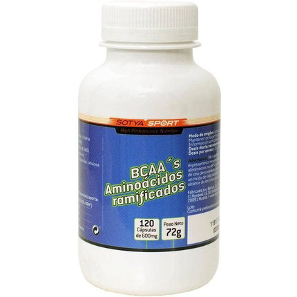 SOTYA BCAA'S Aminoácidos Ramificados 600mg 120 Cápsulas