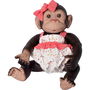 Rosa Toys Mono Reborn 3344 Bebé de 35cm con Pelele Rosa