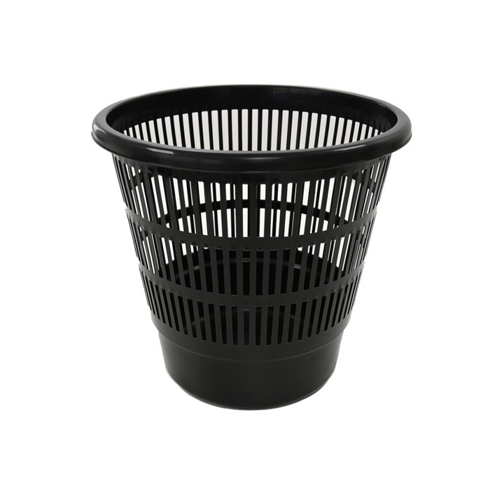 Plastiken Papelera de Rejilla Negra 16L