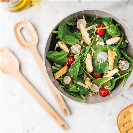 Berghoff 3950096 Bol de Ensalada con Cubiertos de Bambú