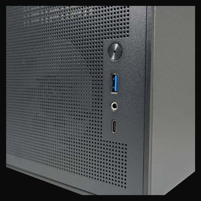 LC-Power Midi LC-716MB-ON Micro Torre PC Negra con Ventana de Vidrio Templado para Gaming ATX, Mini-ITX