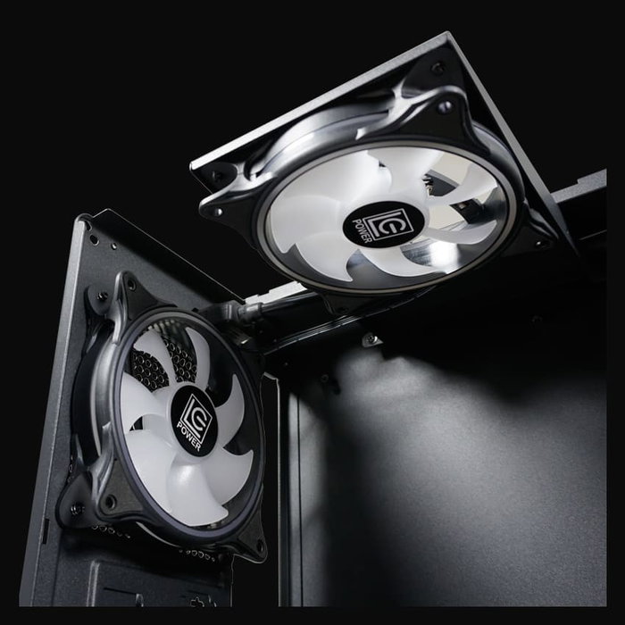 LC-Power Midi LC-716MB-ON Micro Torre PC Negra con Ventana de Vidrio Templado para Gaming ATX, Mini-ITX