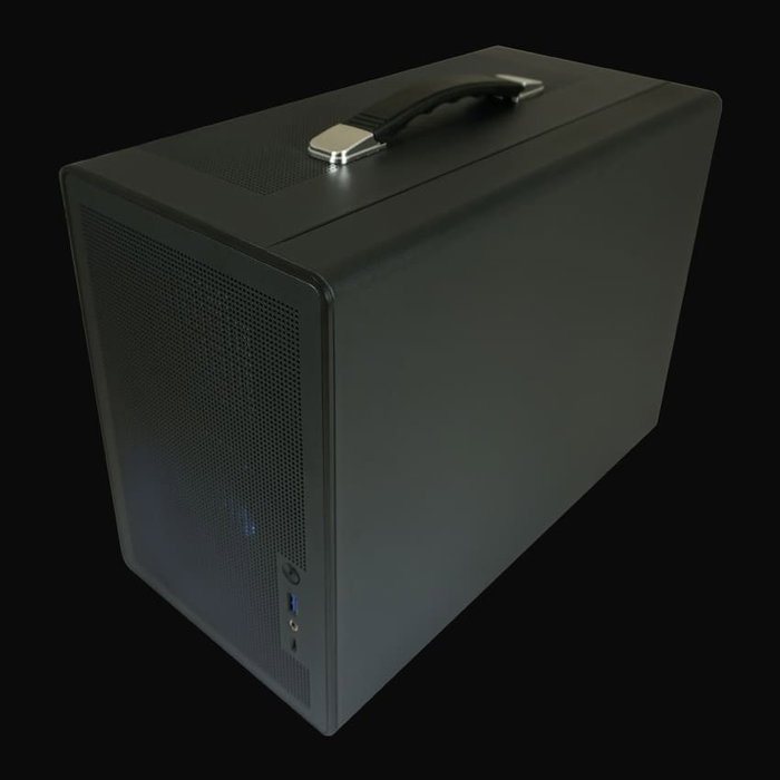 LC-Power Midi LC-716MB-ON Micro Torre PC Negra con Ventana de Vidrio Templado para Gaming ATX, Mini-ITX