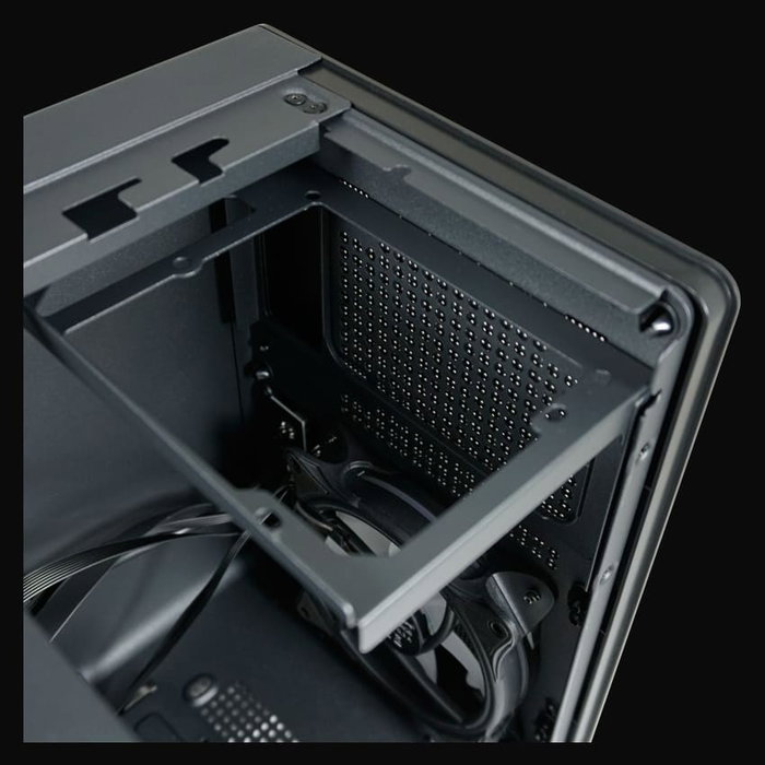 LC-Power Midi LC-716MB-ON Micro Torre PC Negra con Ventana de Vidrio Templado para Gaming ATX, Mini-ITX