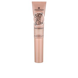 ESSENCE Iluminador Líquido BABY GOT GLOW #10-Sassy in Silk - 10 ml, Textura Ligera, Aplicador Esponjita, Vegano, Sin Parabenos, Champán