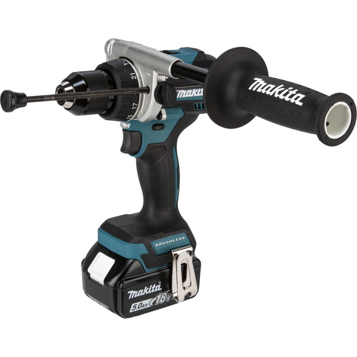 Makita DHP492RTJ Atornillador de Percusión Inalámbrico 18V con 2 Baterías de 5.0 Ah