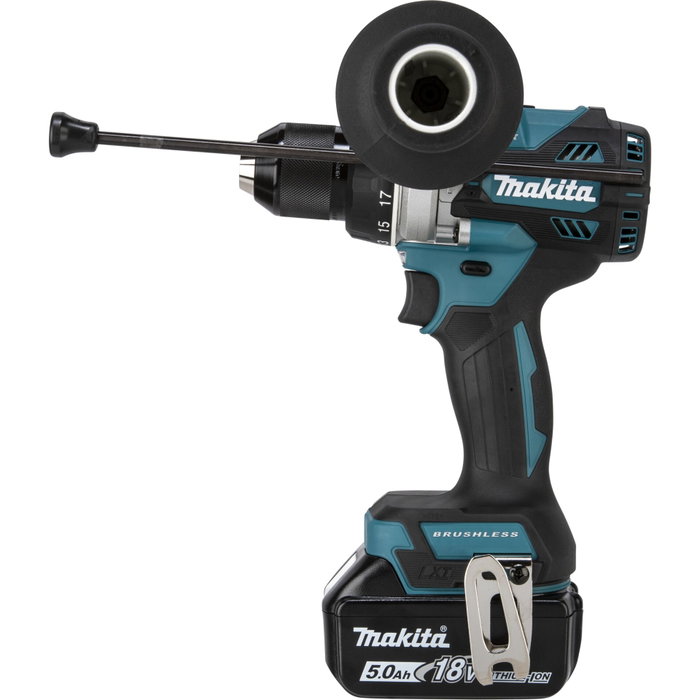 Makita DHP492RTJ Atornillador de Percusión Inalámbrico 18V con 2 Baterías de 5.0 Ah