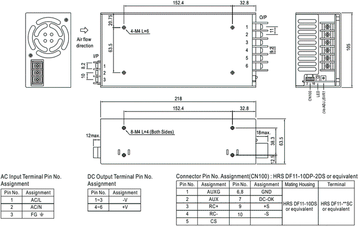 MEAN WELL MSP-600-15 645W 15VDC 43A