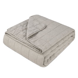 DKD Home Decor Colcha de Lino Lavada a la Piedra 240x260 cm