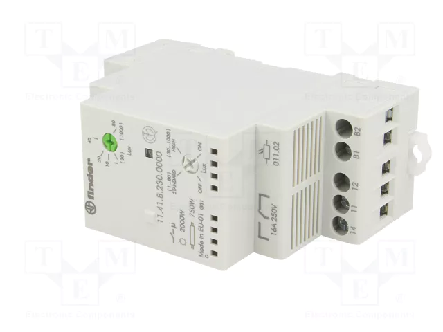 FINDER Interruptor de crepúsculo 230VAC SPDT para raíl DIN