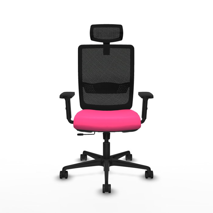 PIQUERAS Y CRESPO Silla de oficina Haches Rosa y Negro