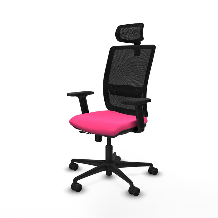 PIQUERAS Y CRESPO Silla de oficina Haches Rosa y Negro