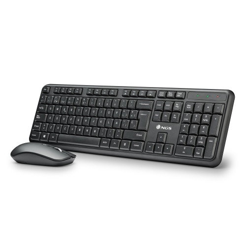 NGS Serenity Kit Teclado y Ratón Inalámbrico Negro Español NGS Serenity Kit Teclado y Ratón Inalámbrico Negro Español