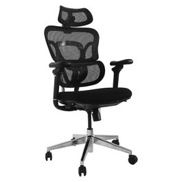 EQUIP Silla de oficina ergonómica 651053 con respaldo de malla y reposabrazos 3D