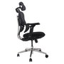 EQUIP Silla de oficina ergonómica 651053 con respaldo de malla y reposabrazos 3D