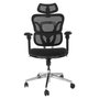 EQUIP Silla de oficina ergonómica 651053 con respaldo de malla y reposabrazos 3D